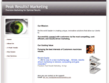 Tablet Screenshot of peakresultsmarketing.com